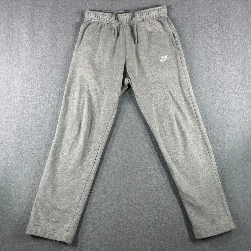 Nike Sportswear Fleece Sweatpants Mens M Gray Heather Drawstring